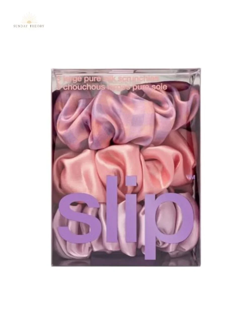 Large Silk Scrunchies Set of 3 No Crease Anti Breakage Gentle Hair